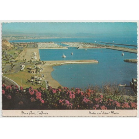 Dana Point - Harbor and Distant Marina - USA - Postkort