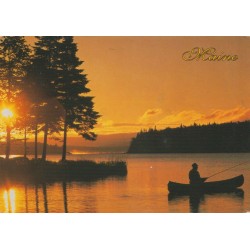 A beautiful lake Sunset in inland Maine - USA - Postkort