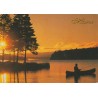 A beautiful lake Sunset in inland Maine - USA - Postkort