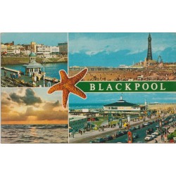 Blackpool - North Pier - Sunset - England - Postkort