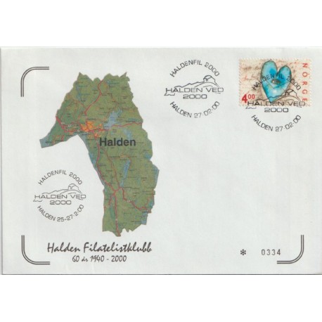 Haldenfil 2000 - Nr. 0334 - Halden Filatelistklubb - Brev