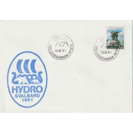 HYDRO Svalbard 1991 - Longyearbyen 30.07.91 - Brev