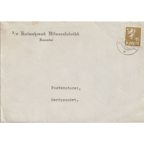 A/S Kvinnherad Ullvarefabrikk Rosendal - Brev