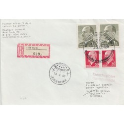 Rek DDR-brev - Berlin til Polarsirkelen, Sverige - 1990 - Brev