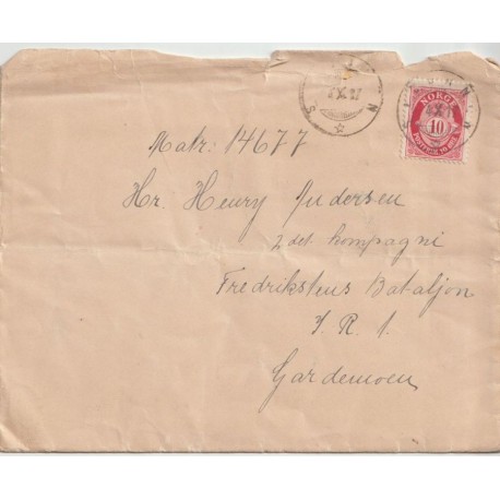 Brev sendt til 2. kompagni Fredrikshus Bataljon - Brev