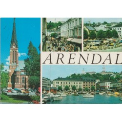 Arendal - Kirke - Torg - Aust-Agder - Postkort