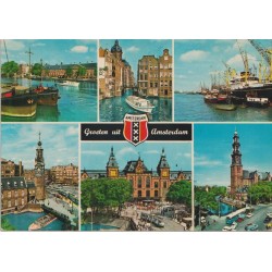 Groeten uit Amsterdam - Collage - Nederland - Postkort