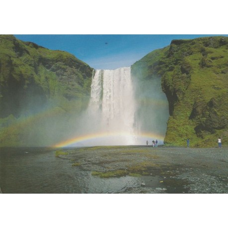 Skogafoss - 60m high waterfall - Island - Postkort