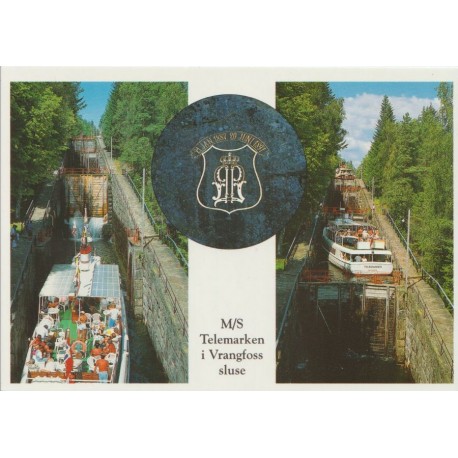 M/S Telemark i Vrangfoss sluse - Postkort