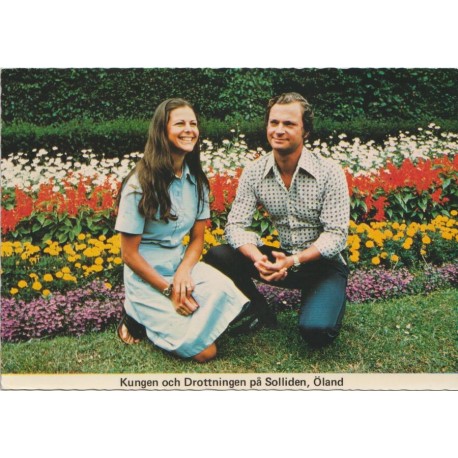Kungen och Drottningen på Solliden - Öland - Postkort