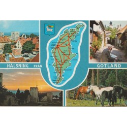 Hälsning från Gotland - Visby - Sverige - Postkort