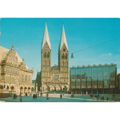 Bremen - Rathaus, Dom und Parlament - Tyskland - Postkort