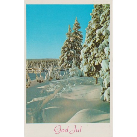 God Jul - Mittet 6407 - Vinterlandskap - Postkort