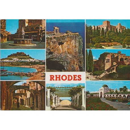 Rhodes - Collage med flere motiver - Hellas - Postkort