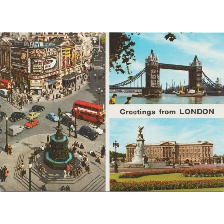 Greetings from London - Collage - England - Postkort