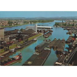 Basel - Rhineport Kleinhüningen - Sveits - Postkort