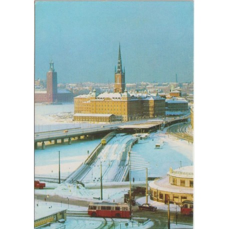 Stockholm - Utsikt från Slussen - Sverige - Postkort