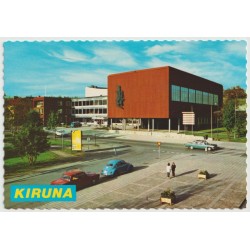 Kiruna med biler - Sverige - Postkort