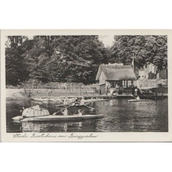 Båthuset ved Burggraben i Stade, Tyskland - Postkort