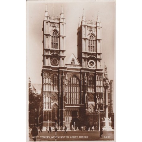 West Towers - Westminster Abbey - London - England - Postkort