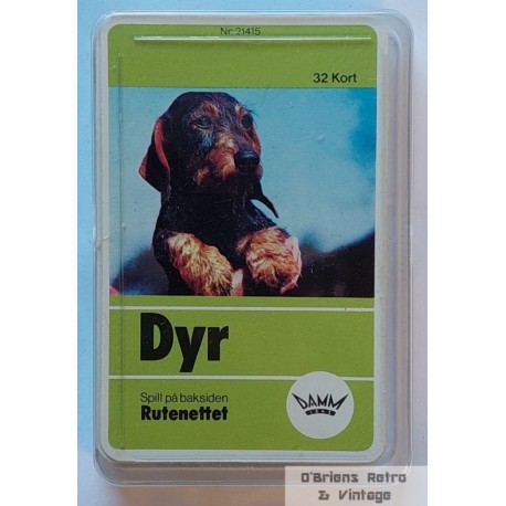 Firkort - Dyr / Rutenettet - Damm nr. 21415 - Kortspill