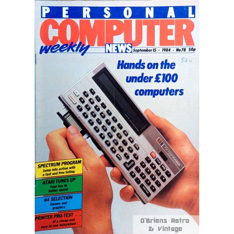 Personal Computer News: 1984 - Nr. 78 - Hands on the under £100 computers