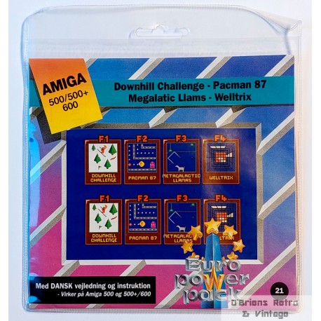 Euro Power Pack - Vol. 21 - Downhill Challenge - Pacman 87 - Megalatic Llams - Welltrix - Amiga