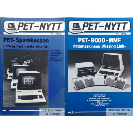 PET-nytt - Nr. 1 og 2 - Årgang 1 - Commodore PET-klubben