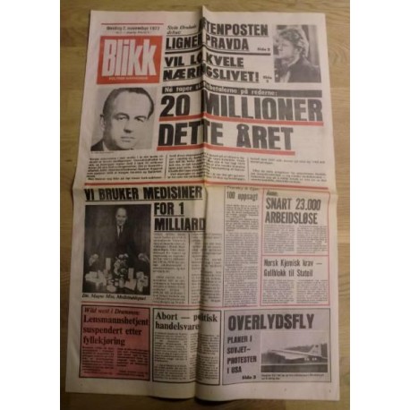 Blikk: Politisk Uavhengig - 2. november 1977 - Avis