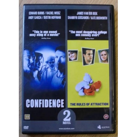 2 x DVD: Confidence og The Rules of Attraction (DVD)